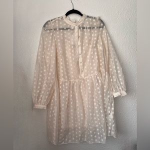 Cream polka dot H&M dress